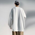 Star Print Sweatshirt // White (S)