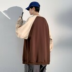 Blocked Sweatshirt // Coffee (M)