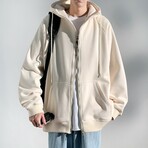 Zip Up Hoodie // Khaki (XL)