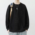 Textured Sweatshirt // Black (L)