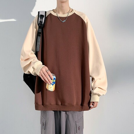 Blocked Sweatshirt // Coffee (XS)