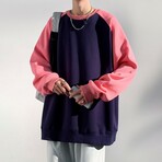 Blocked Sweatshirt // Purple (XL)