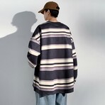 Striped Sweatshirt // Purple (XL)