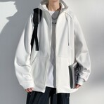 Zip Up Hoodie // White (M)