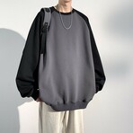 Blocked Sweatshirt // Dark Gray (M)