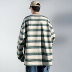 Striped Sweatshirt // Green (2XL)