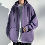 Zip Up Hoodie // Purple (M)