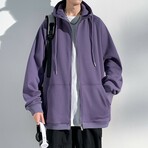 Zip Up Hoodie // Purple (M)