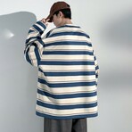 Striped Sweatshirt // Blue (XS)