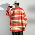 Striped Sweatshirt // Red (XL)