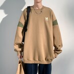 Arm Detail Logo Sweatshirt // Khaki (XL)