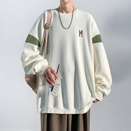 Arm Detail Logo Sweatshirt // Beige (XS)