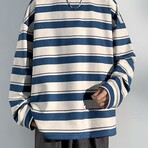 Striped Sweatshirt // Blue (XS)