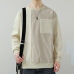 Textured Sweatshirt // White (M)