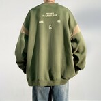 Arm Detail Logo Sweatshirt // Army Green (L)