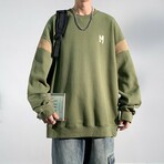 Arm Detail Logo Sweatshirt // Army Green (L)