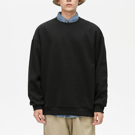 Solid Sweatshirt // Black (XS)