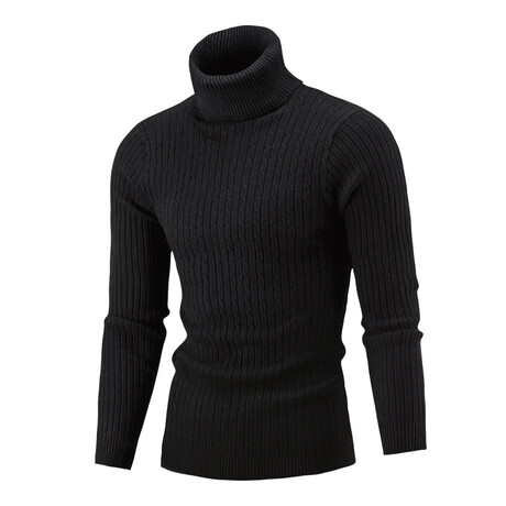 Turtle Neck Sweater // Black (XS)