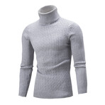 Turtle Neck Sweater // Light Gray (M)