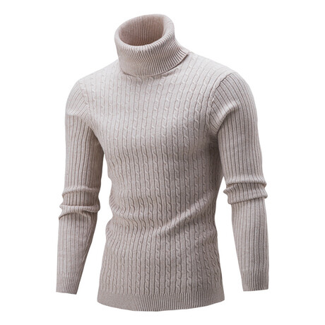 Turtle Neck Sweater // Apricot (XS)