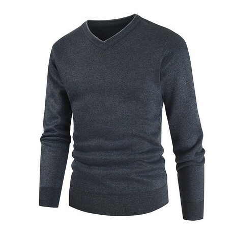 V-Neck Sweater // Dark Gray (XS)