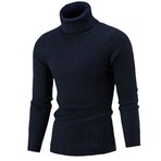 Turtle Neck Sweater // Navy Blue (M)