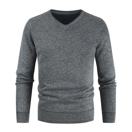 V-Neck Sweater // Light Gray (XS)
