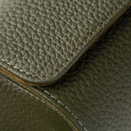 Premium Leather Luxury Travel Watch Roll // Green