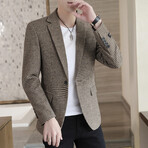 Men's Suit Blazer Nailhead Jacket // Beige (L)