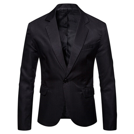 Men's Suit Blazer Jacket // Black // Style 2 (XS)