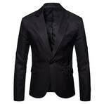 Men's Suit Blazer Jacket // Black // Style 2 (M)