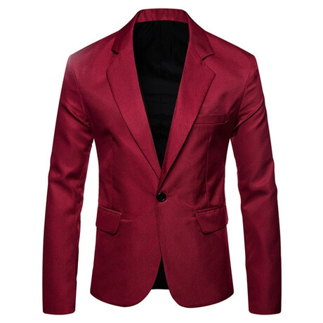 Men's Suit Blazer Jacket // Burgandy // Style 2 (XS)
