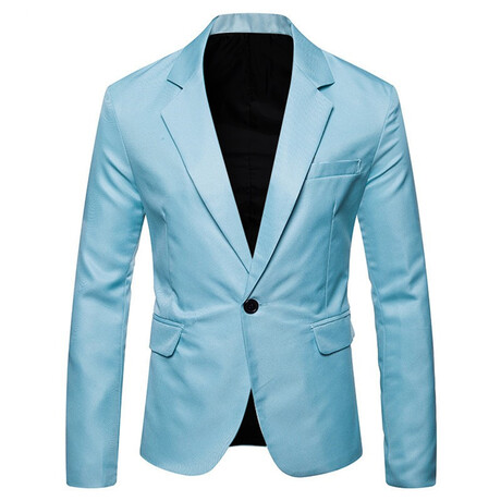 Men's Suit Blazer Jacket // Light Blue // Style 2 (XS)