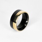 Split Carbon Fiber Gold Band (7)