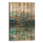 Teal & Gold Scape by Julian Spencer (26"H x 18"W x 1.5"D)