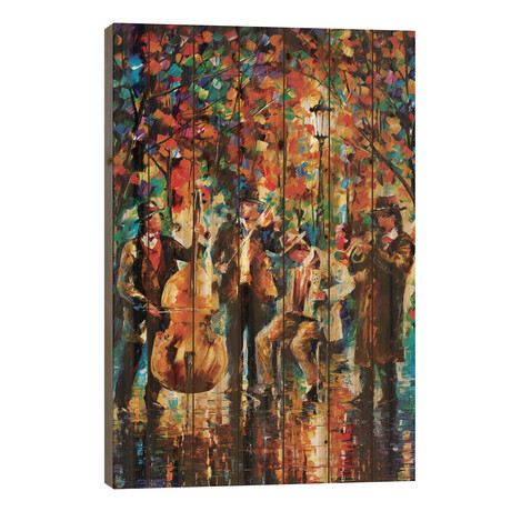 Glowing Music by Leonid Afremov (26"H x 18"W x 1.5"D)