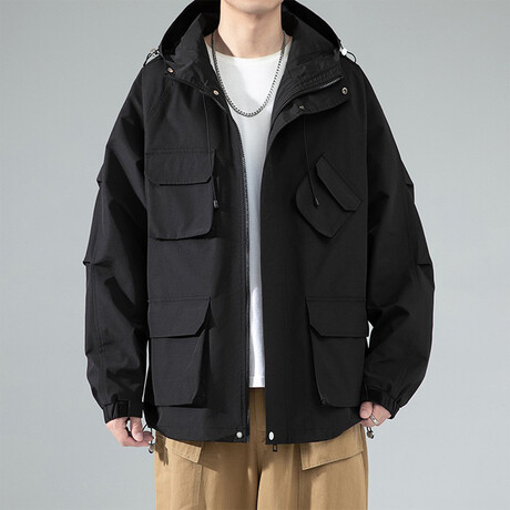 Utility Hooded Jacket // Black (XS)