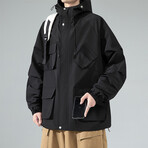 Utility Hooded Jacket // Black (XL)