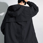 Arm Pocket Hooded Jacket // Black (L)