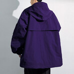 Arm Pocket Hooded Jacket // Purple (M)