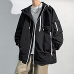 Arm Pocket Hooded Jacket // Black (L)