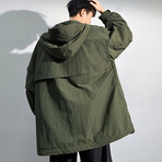Arm Pocket Hooded Jacket // Army Green (L)