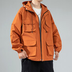 Utility Hooded Jacket // Orange (S)