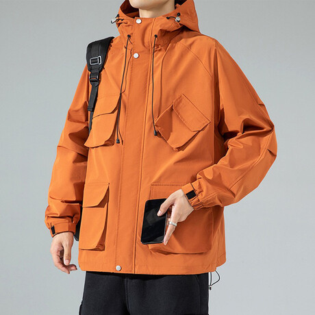 Utility Hooded Jacket // Orange (XS)