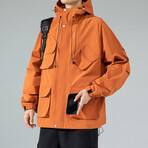 Utility Hooded Jacket // Orange (S)