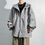 Arm Pocket Hooded Jacket // Light Gray (L)