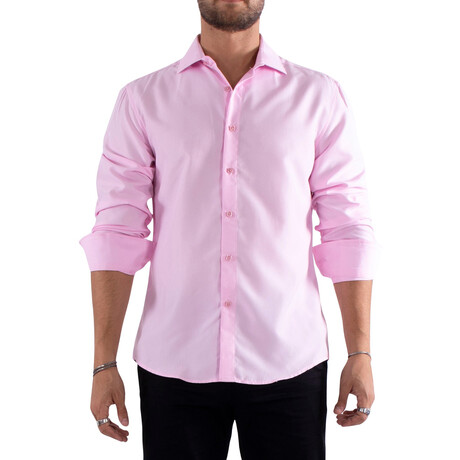 La Mesa Long Sleeve Dress Shirt // Pink (XS)