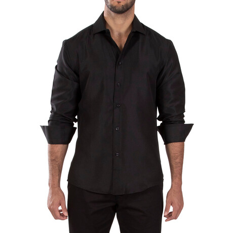 La Mesa Long Sleeve Dress Shirt // Black (XS)