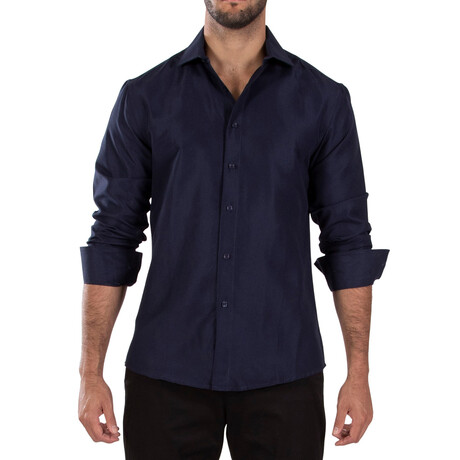 La Mesa Long Sleeve Dress Shirt // Navy (XS)