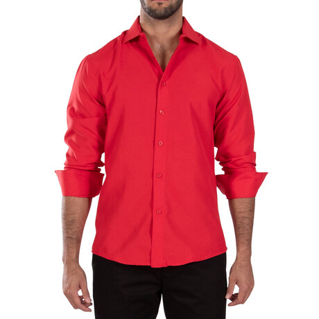 La Mesa Long Sleeve Dress Shirt // Red (XS)